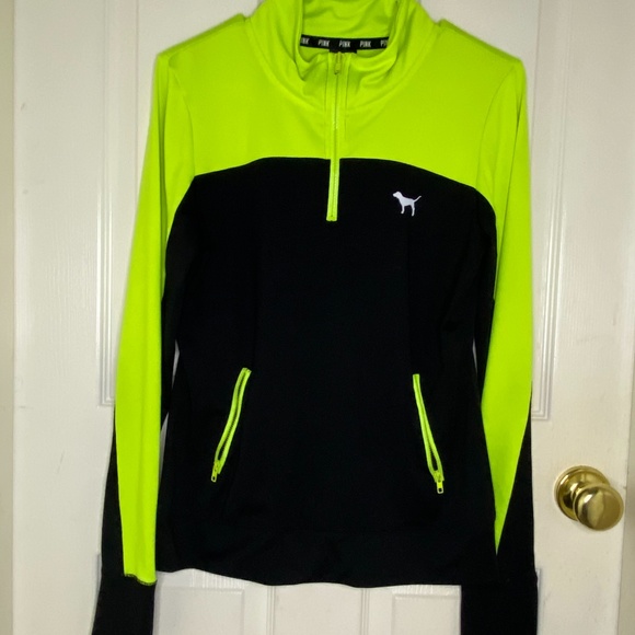 black and lime green jacket